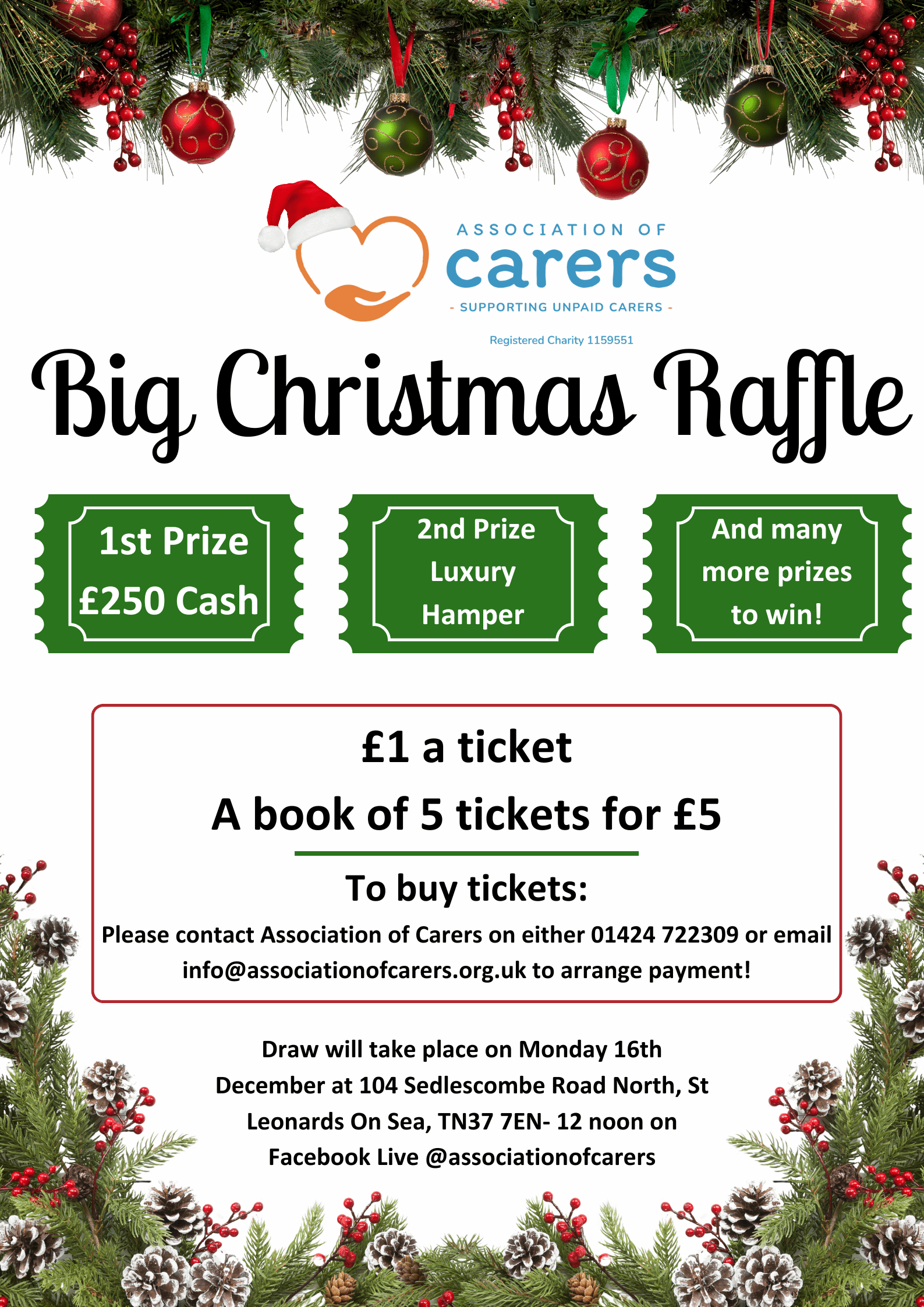 Our BIG Christmas Raffle! - Association of Carers